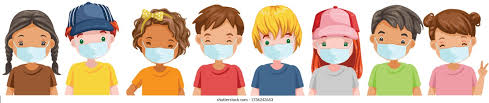 Children Wearing their Masks 
